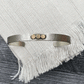 Solid Sterling Silver Cuff with 14K Gold Round