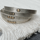 Solid Sterling Silver Cuff with 14K Gold Round