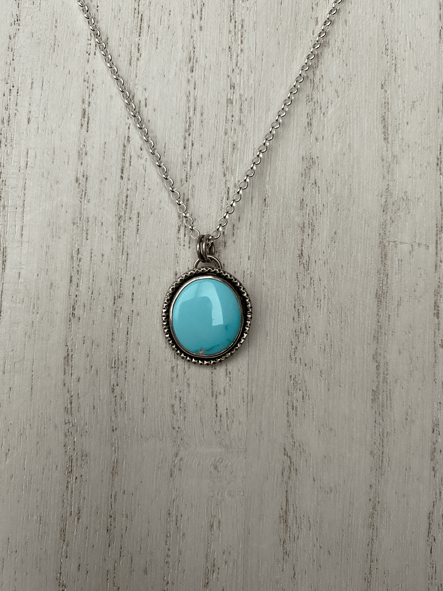 Natural Lone Mountain Turquoise Necklace