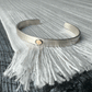 Solid Sterling Silver Cuff with 14k Gold Round