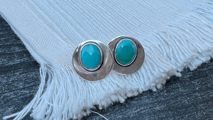 Carico Lake Turquoise Coin Studs