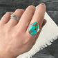 Natural Royston Turquoise Mondo Ring Size 9.75 Wide Band