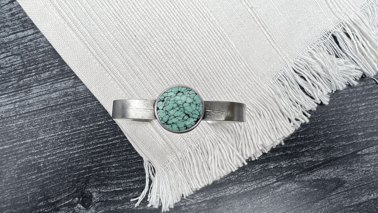 Black Bridge Variscite Fern Cuff (M/L)