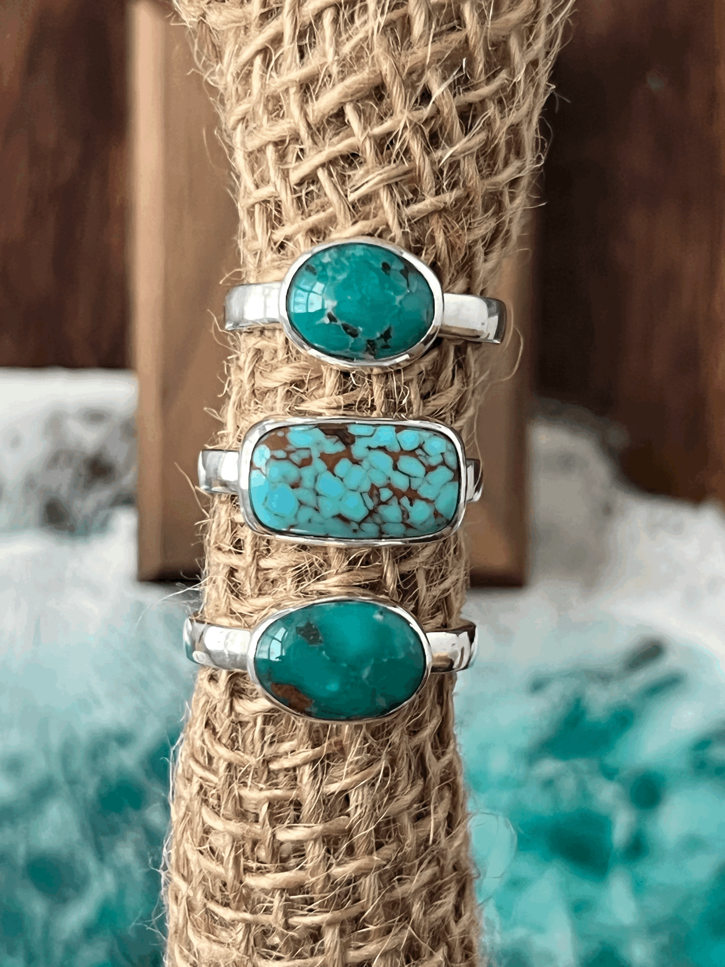 Fox Turquoise Mezzo Ring Size 7