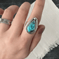 Natural Blue Moon Turquoise Mondo Ring Size 8.75 Wide Band