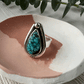 Natural Blue Moon Turquoise Mondo Ring Size 8.75 Wide Band