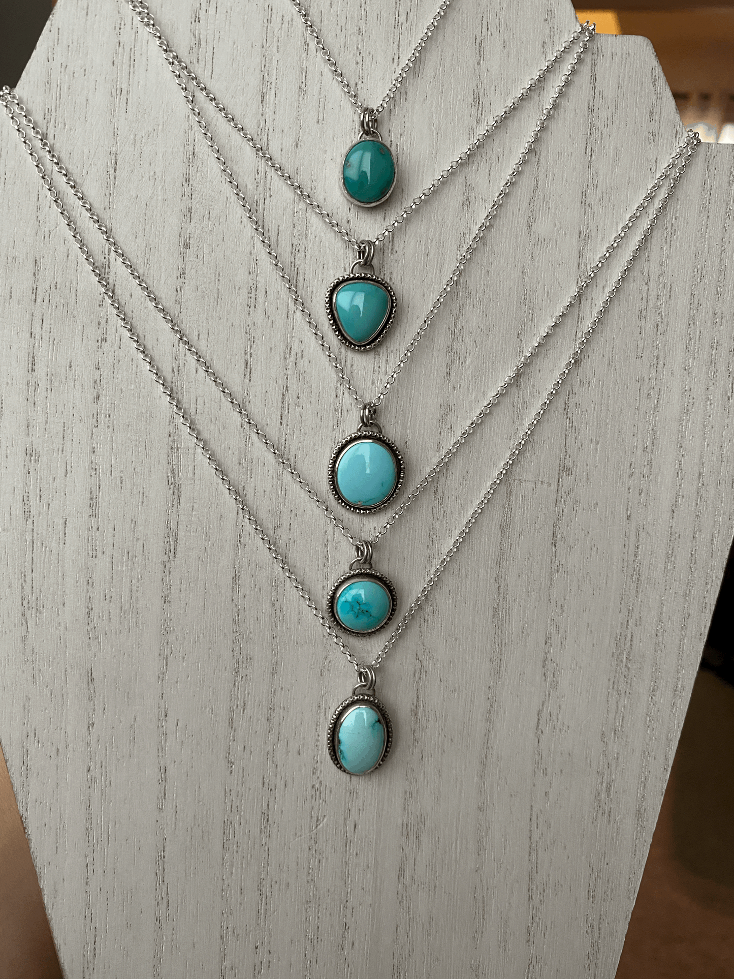 Natural Lone Mountain Turquoise Necklace