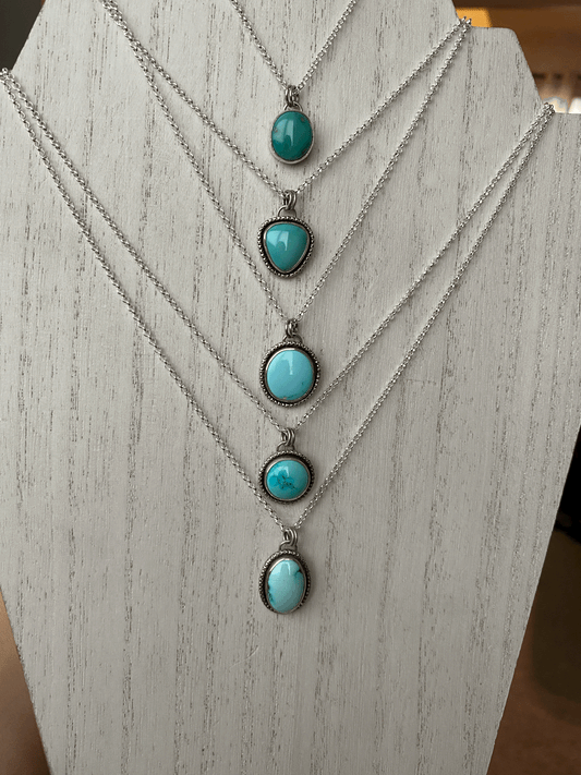 Natural Lone Mountain Turquoise Necklace