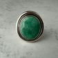 Natural Fox Turquoise Mondo Statement Ring Size 8.25 Wide Band