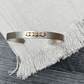 Solid Sterling Silver Cuff with 14K Gold Round