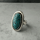 Natural Kingman Spiderweb Turquoise Mondo Ring Size 8.25 Wide Band