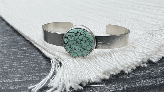 Black Bridge Variscite Fern Cuff (M/L)